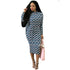 Vintage High Collar Zipper Back Midi Dress #High Collar